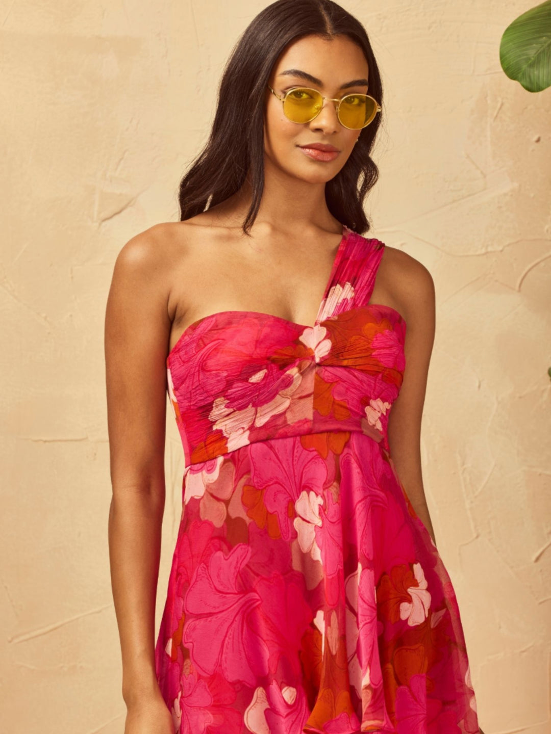Gul One Shoulder Layered Maxi