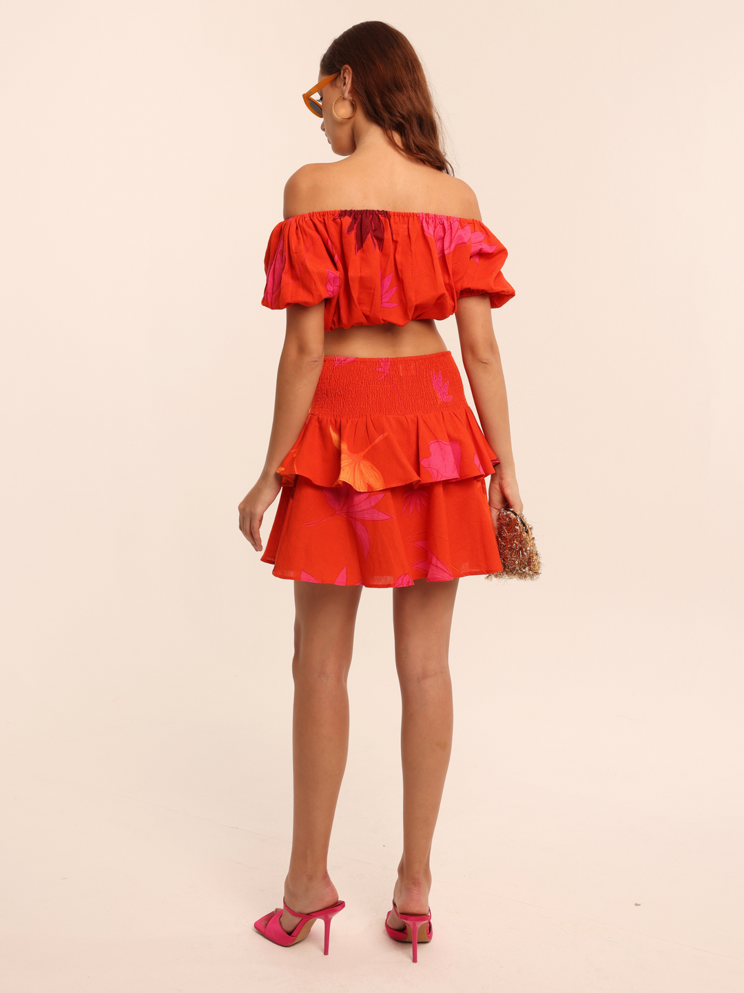 Kesar Ruffled Mini Skirt