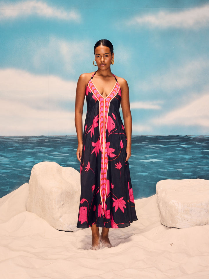 Padma Sundowner Halter Maxi Dress