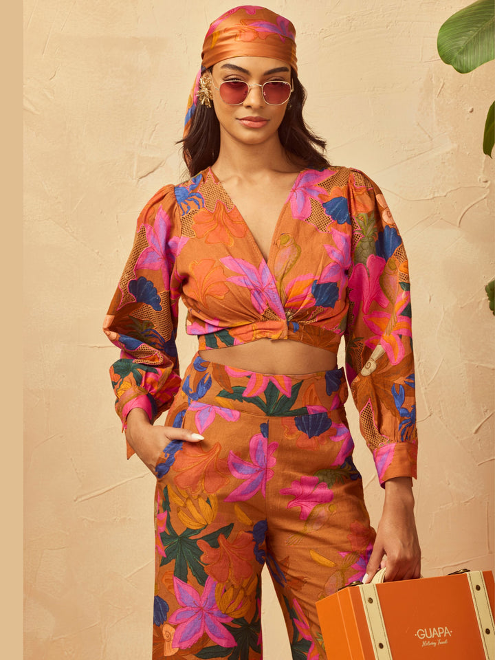 Noor Wrap Crop Top