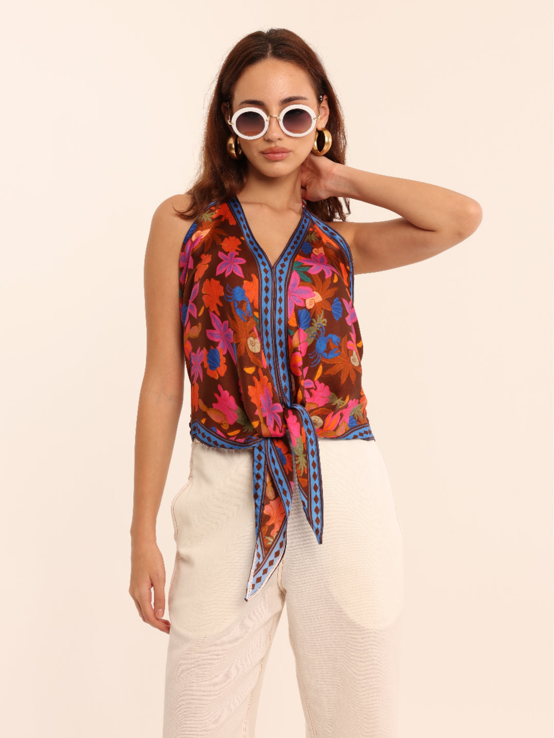 Devi Two Scarf Top