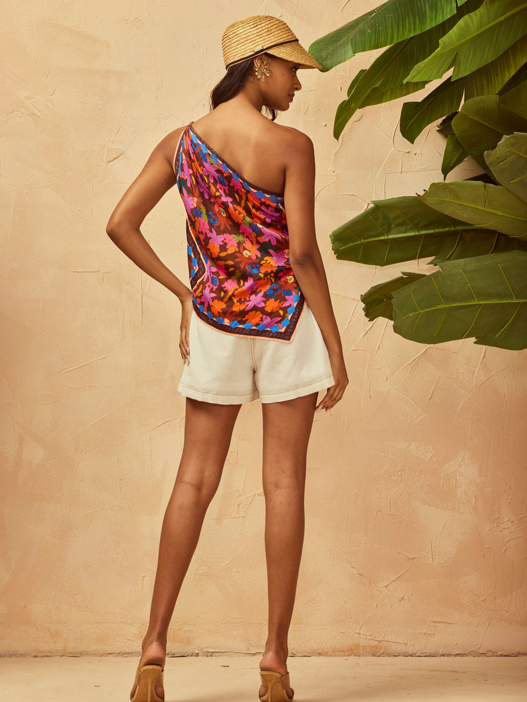 Devi Scarf One Shoulder Top