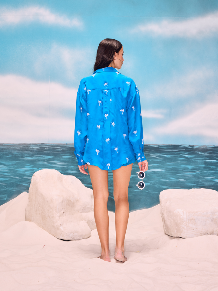 Neel Palm Shirt & Shorts Set