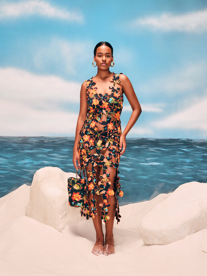 Sitara Floral Cutwork Dress