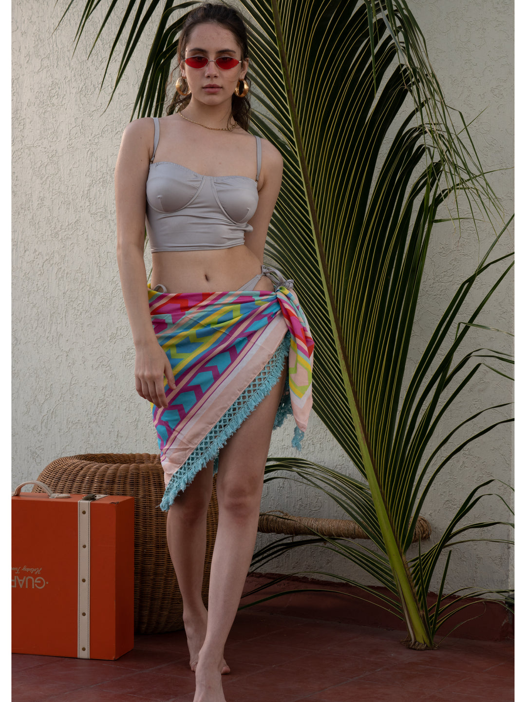Juicy Cacti Scarf Wrap Coverup