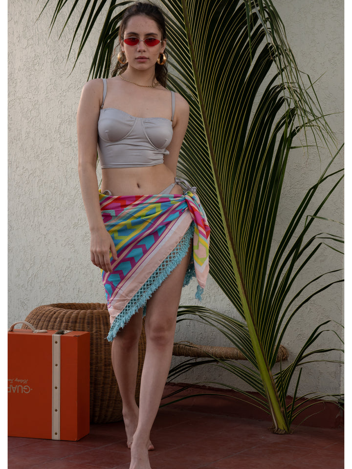 Juicy Cacti Scarf Wrap Coverup