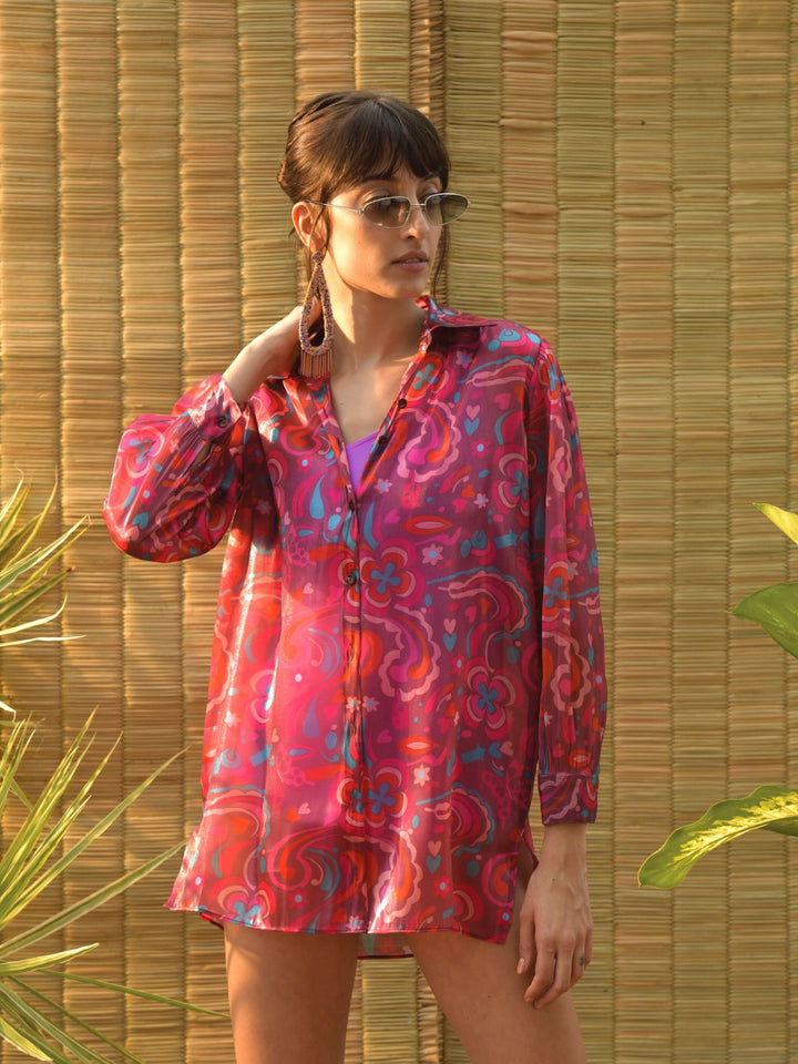 Sara Organza Button Down