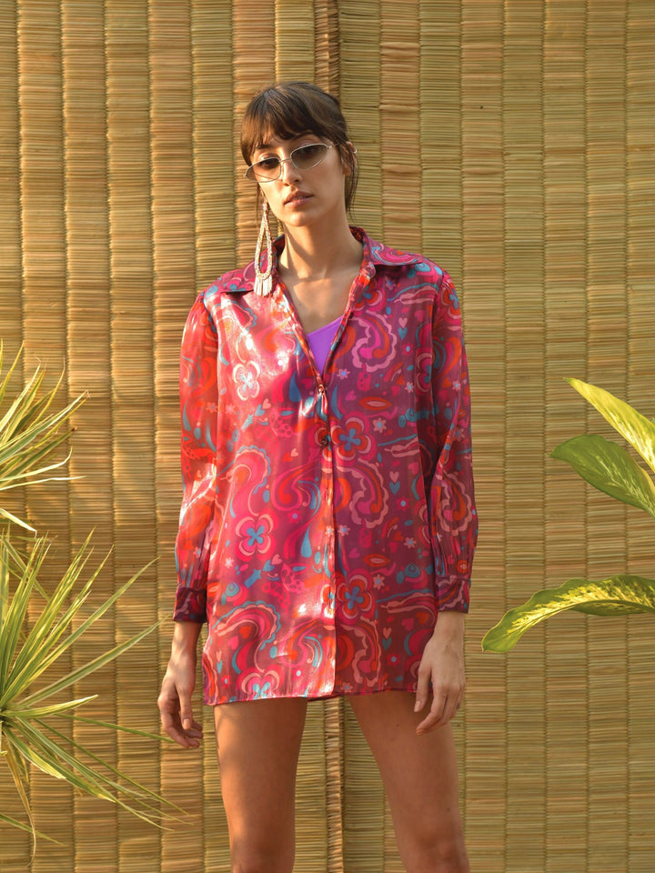 Sara Organza Button Down