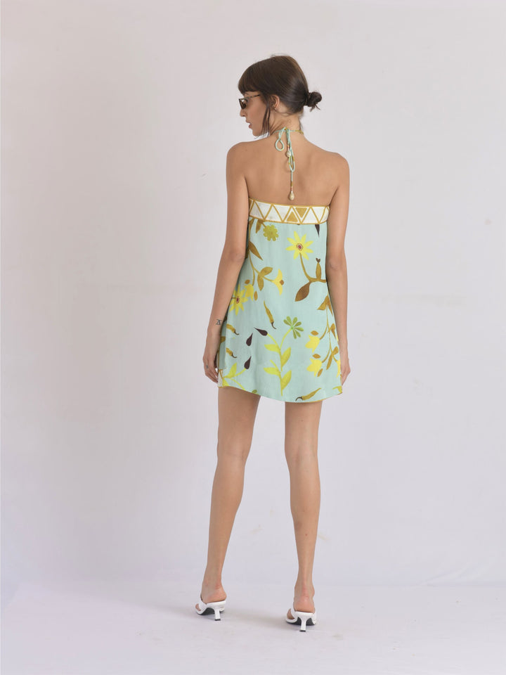 Malia Scarf Halter Mini Dress