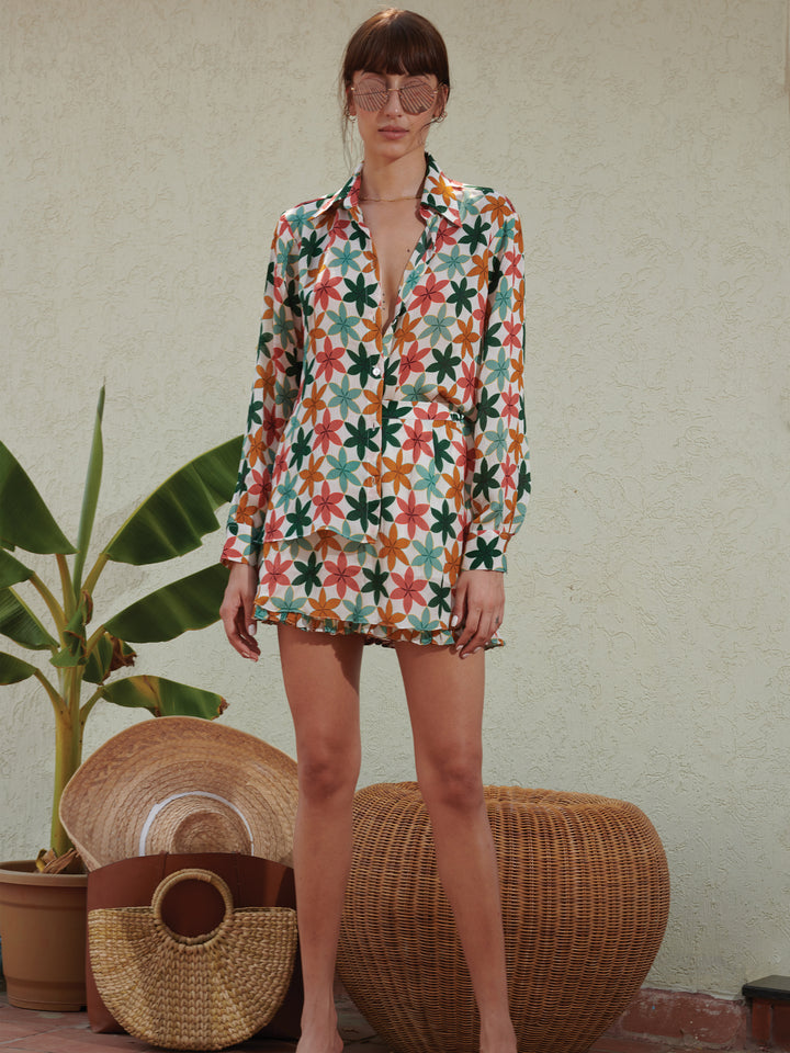 Delilah Button Down & Skort Set