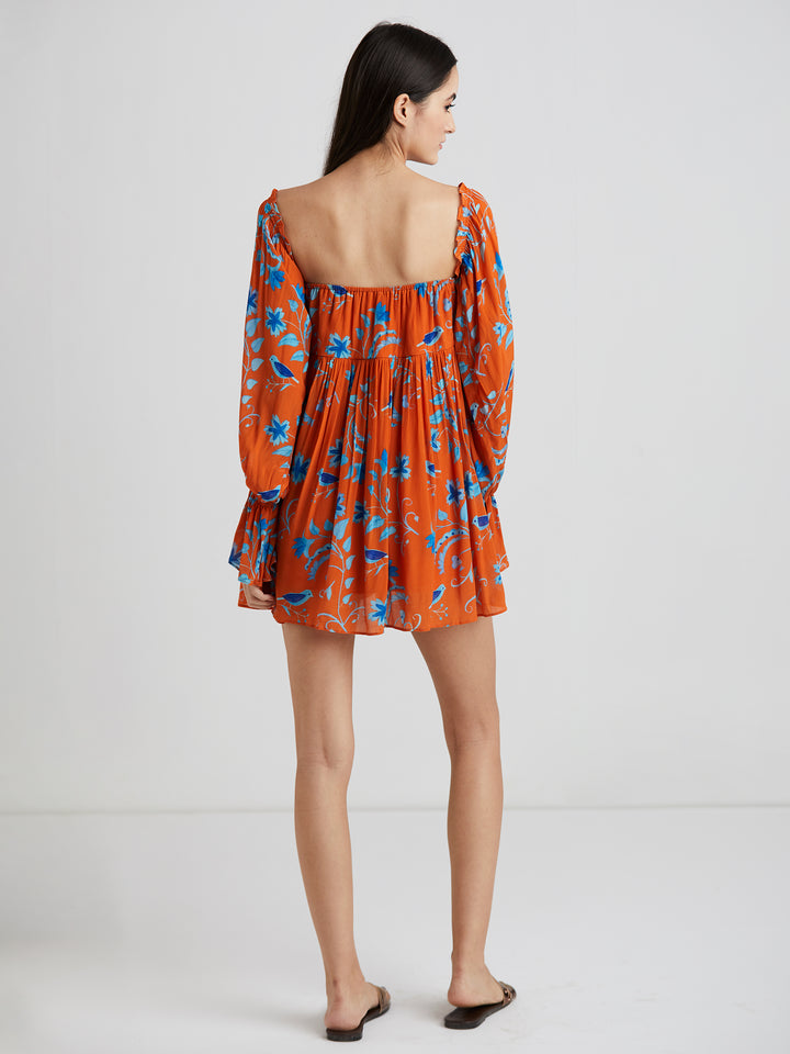 Maria Mini Dress (Rust)