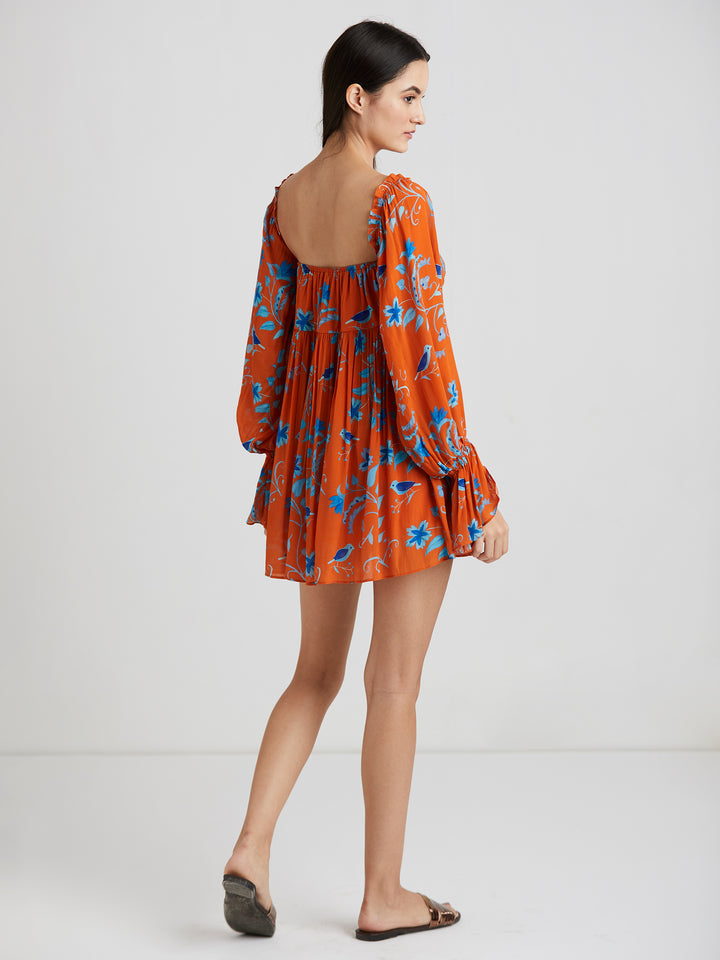 Maria Mini Dress (Rust)