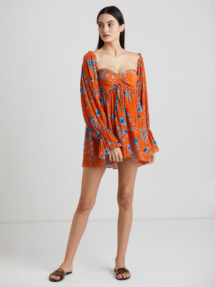 Maria Mini Dress (Rust)