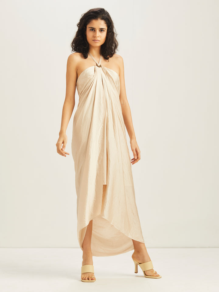 Girlfriend Sarong Dress (Champagne)