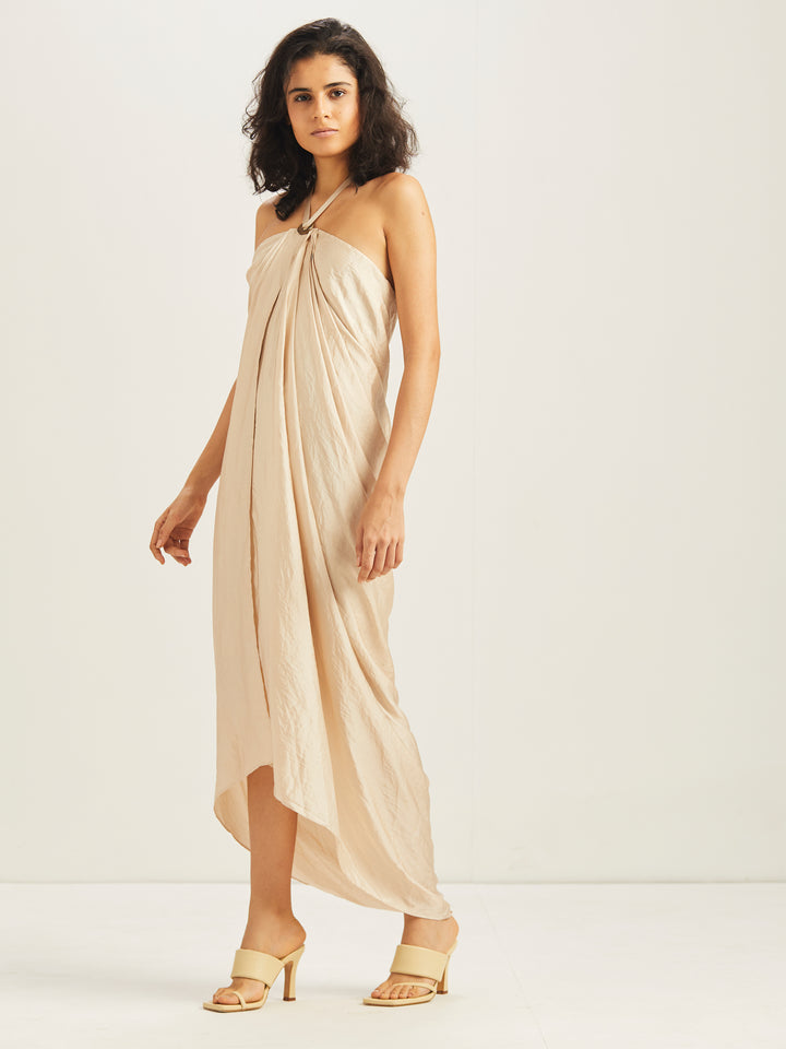 Girlfriend Sarong Dress (Champagne)
