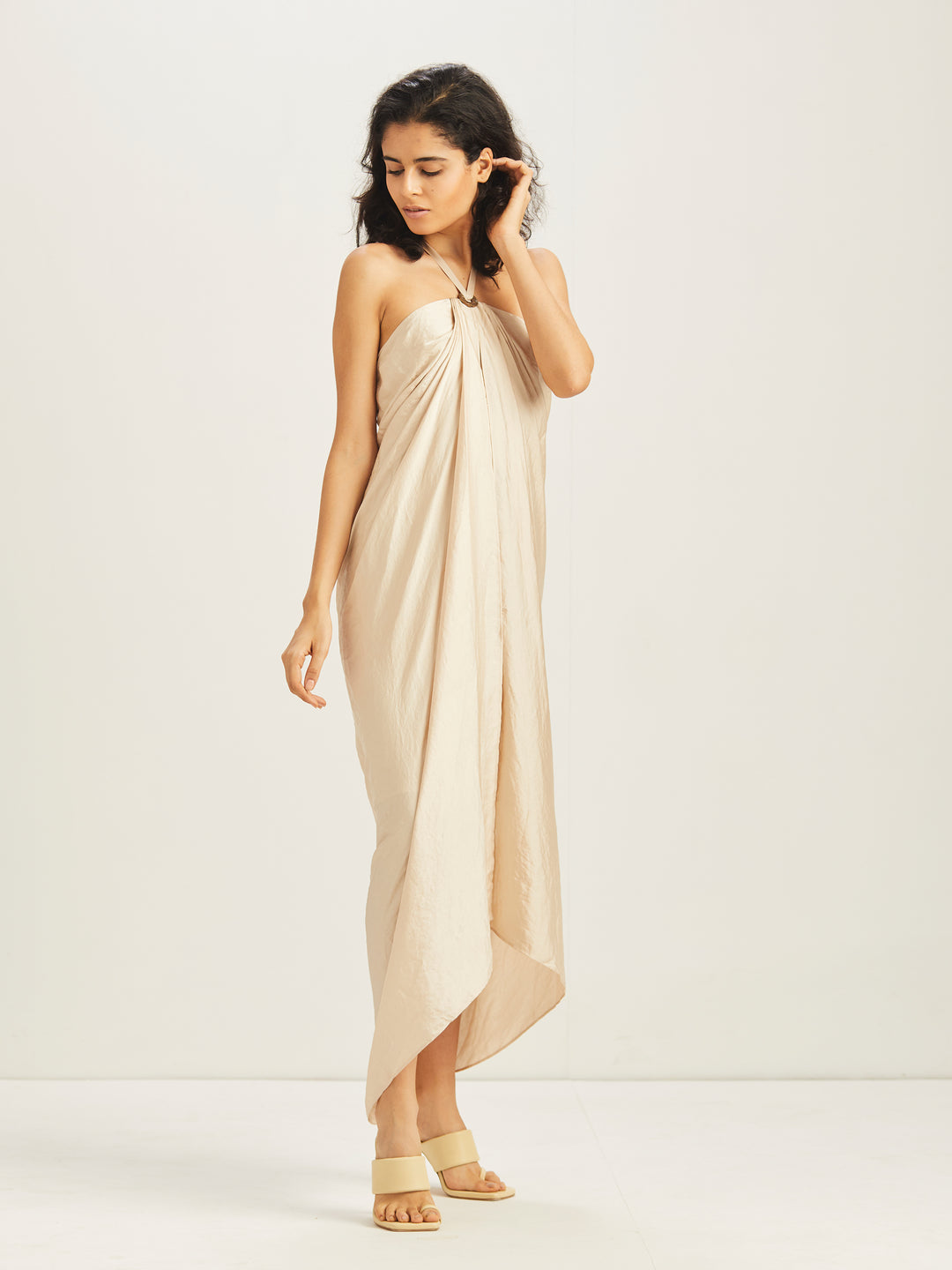 Girlfriend Sarong Dress (Champagne)