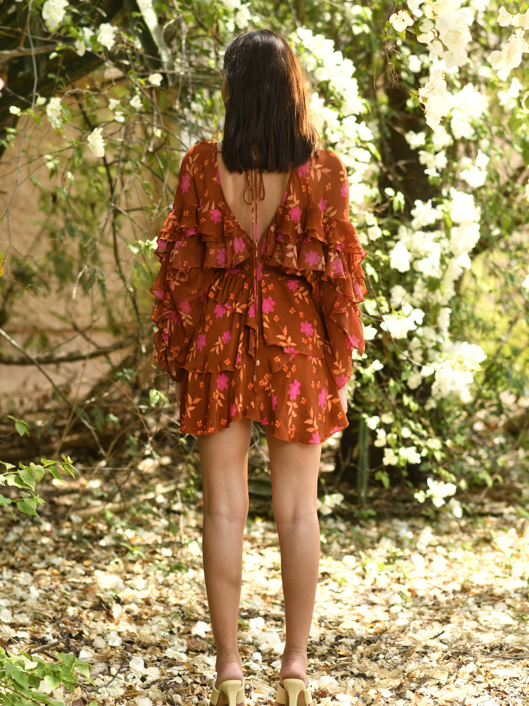 Camellia Ruffle Mini Dress