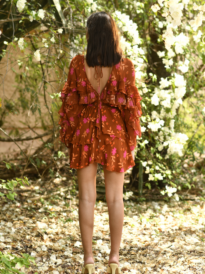 Camellia Ruffle Mini Dress