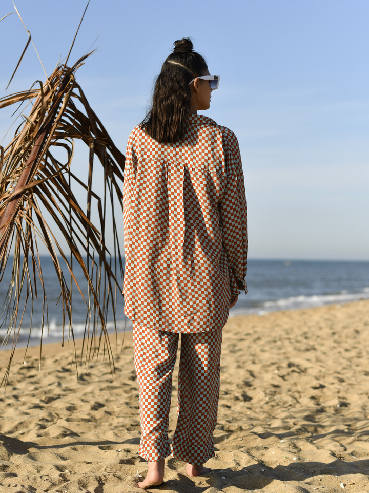 Moon Cactus Beach Button Down & Pants Set