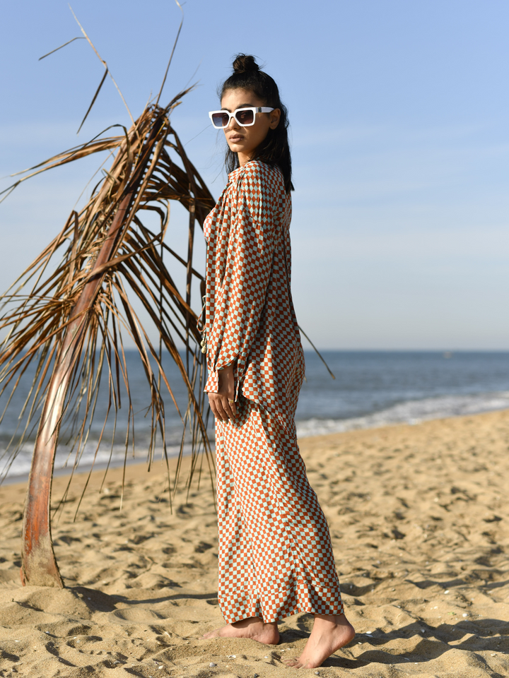 Moon Cactus Beach Button Down & Pants Set