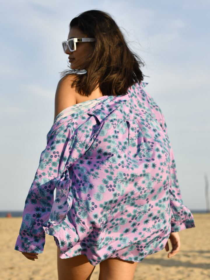 Hyacinth Beach Button Down & Shorts Set