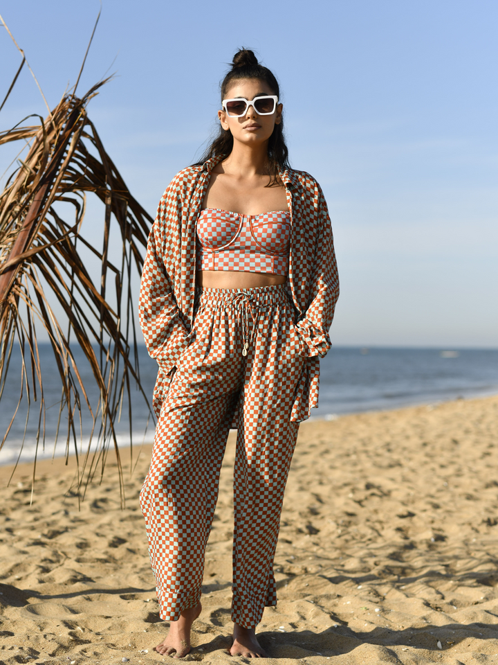 Moon Cactus Beach Button Down & Pants Set
